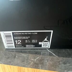 Jordan Nu Retro 1 Low in Black and Yellow